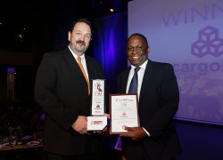 Cargolux - George Biwer accepts award
