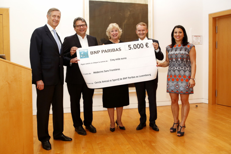 BGL BNP Paribas Remise de chèque MSF