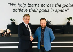 left- Niels Buus CEO GomSpace   right- Andy Bowyer CEO Kleos Space