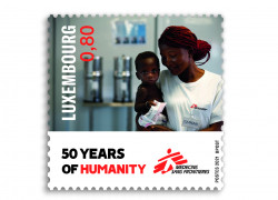 Timbre spécial Les 50 ans de Médecins Sans Frontières